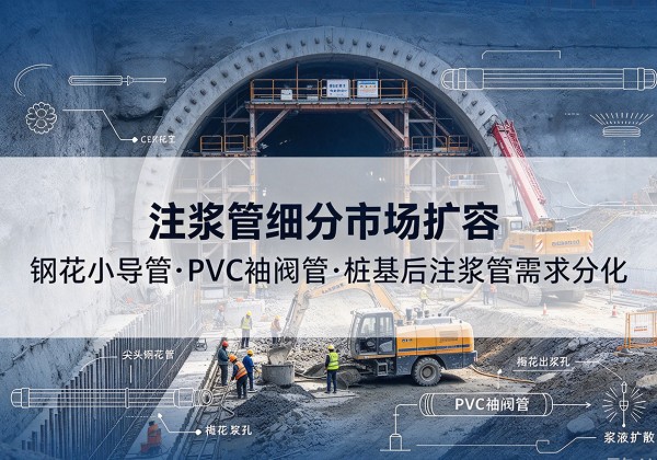 南关注浆管细分市场扩容，隧道钢花小导管、PVC 袖阀管、桩基后注浆管需求分化
